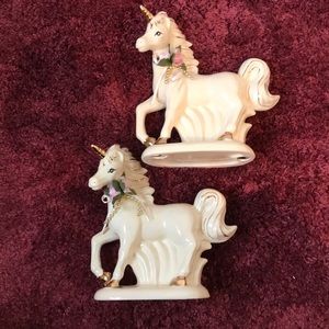 2 Porcelain Unicorns